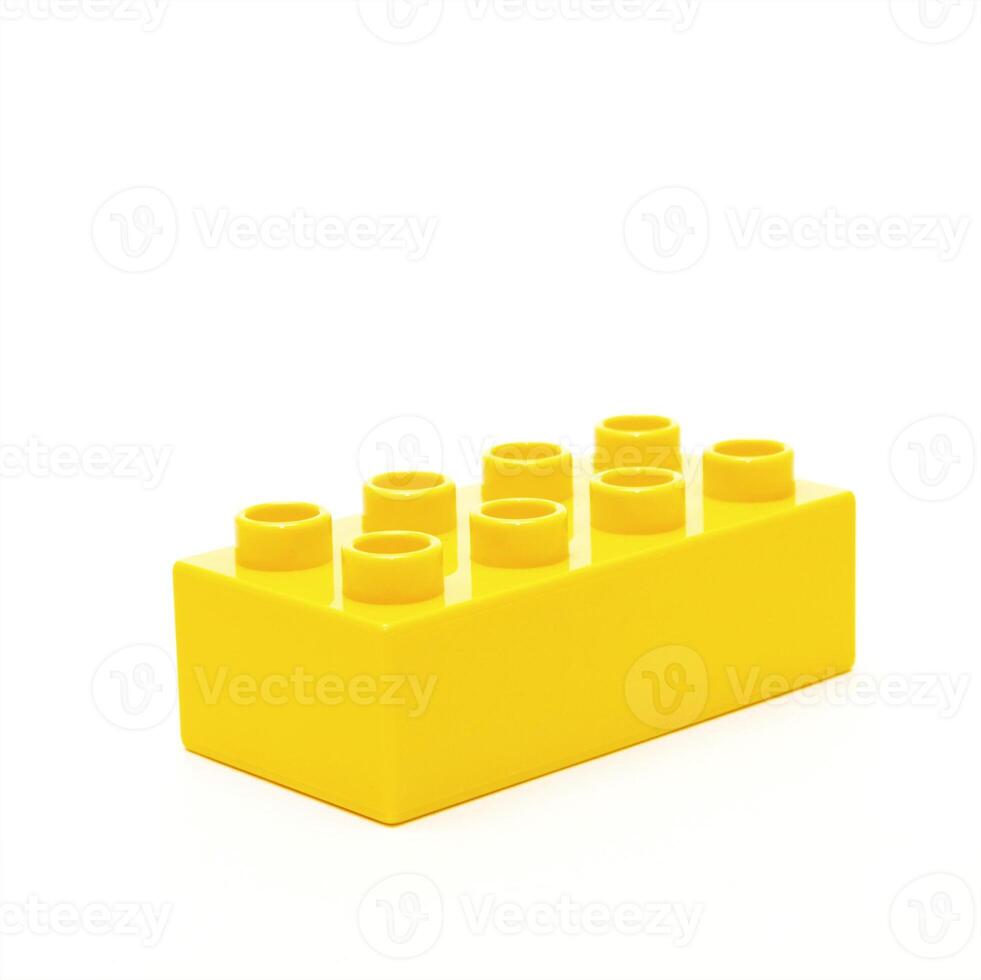 Plastic elements blocks for the designer photo