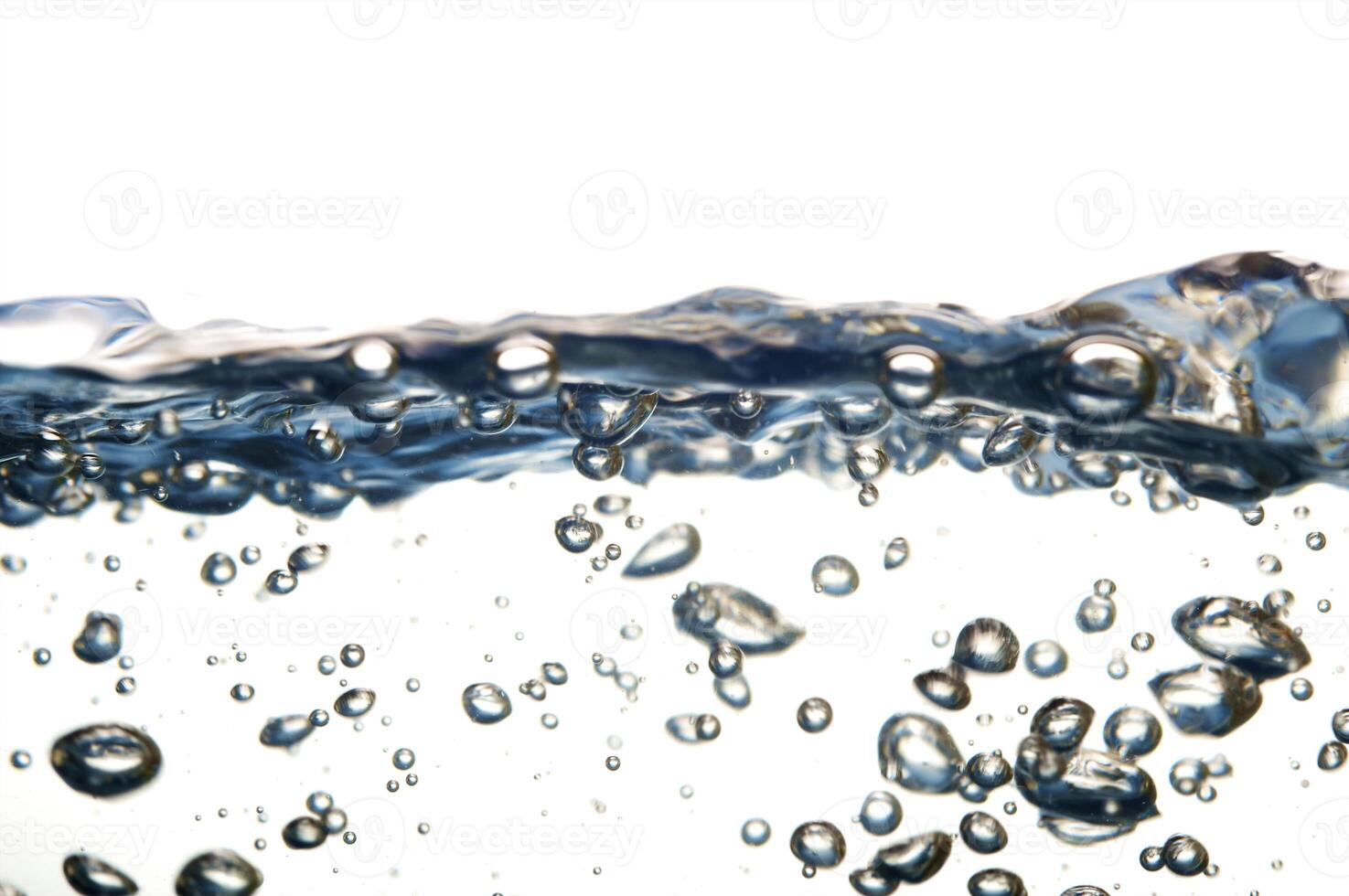Fresh water with waves and bubbles photo