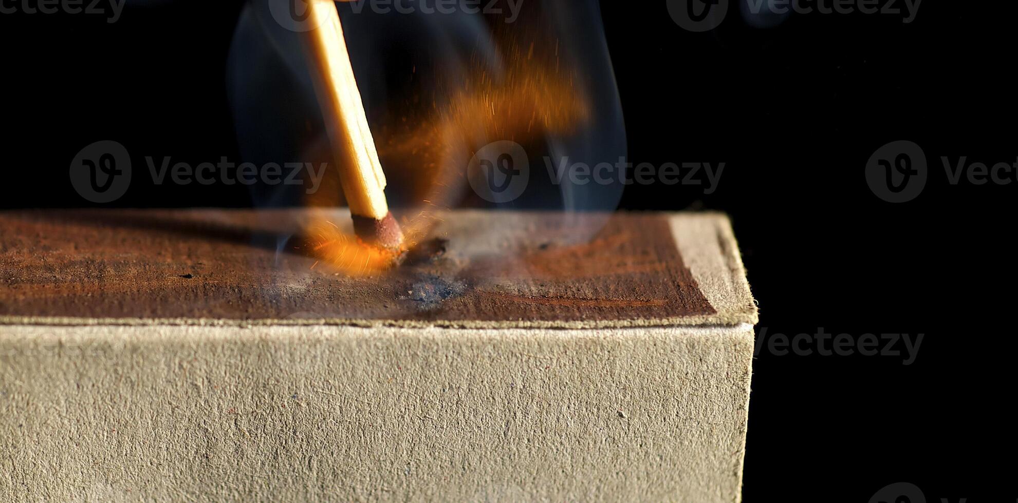 The wooden match photo