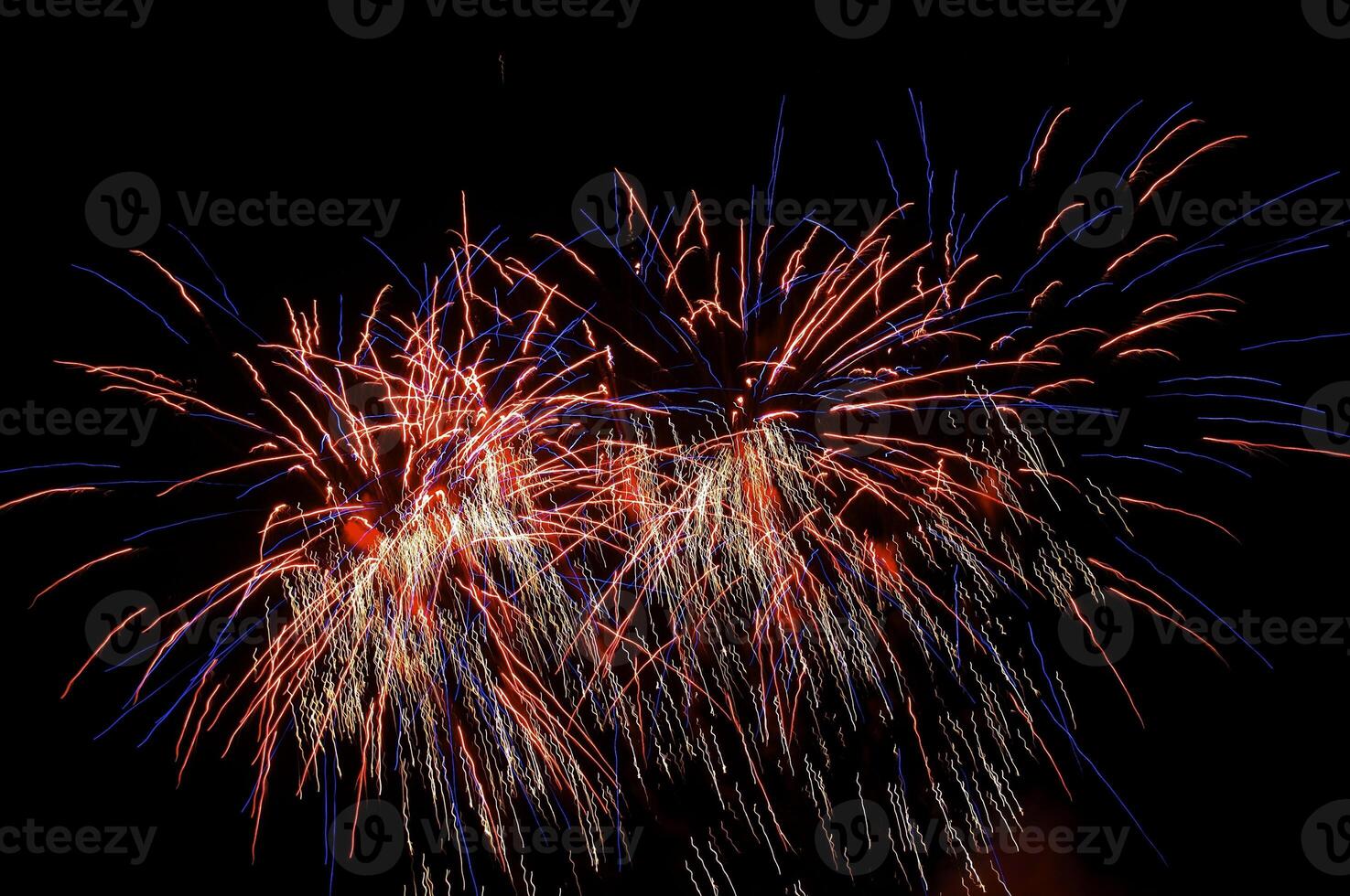 Fireworks in the night sky photo