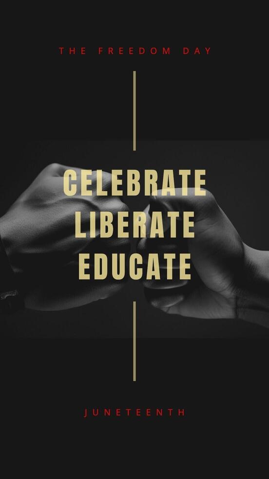 social media story for juneteenth template