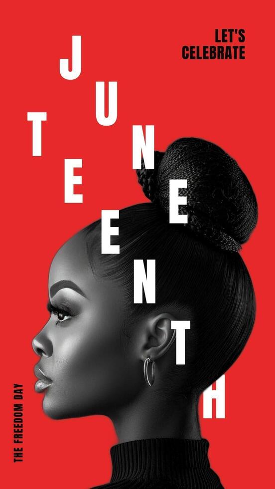 instagram story for juneteenth social media design  template