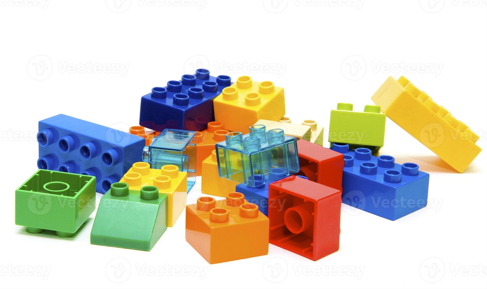 Plastic elements blocks for the designer photo