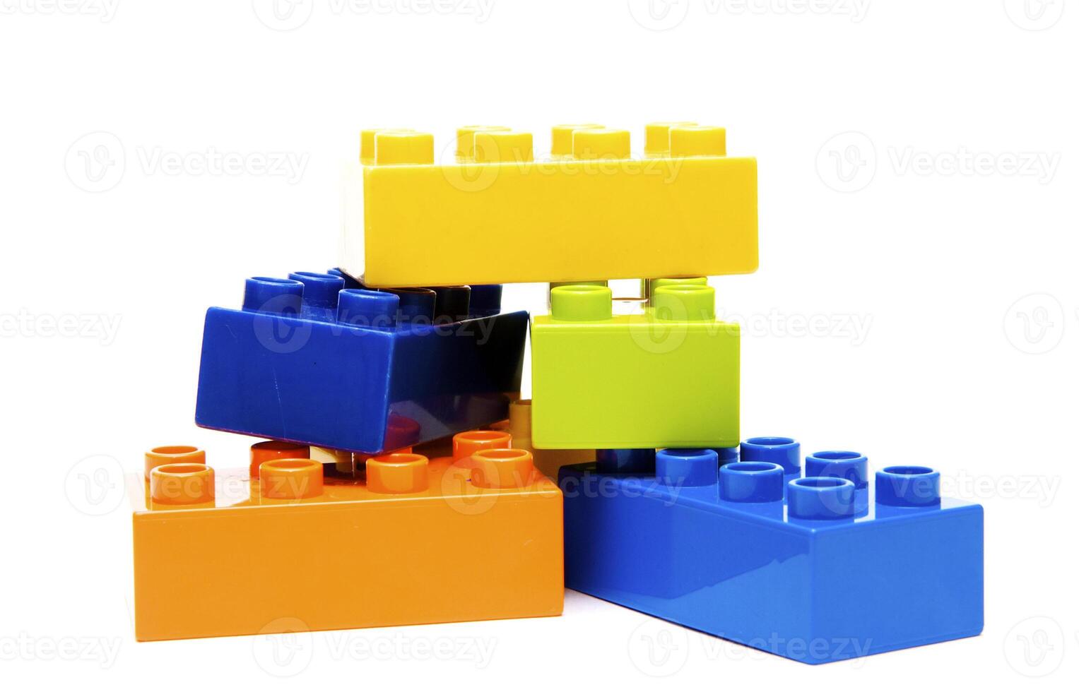 Plastic elements blocks for the designer photo