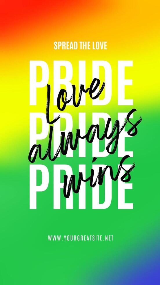pride instagram post for social media template