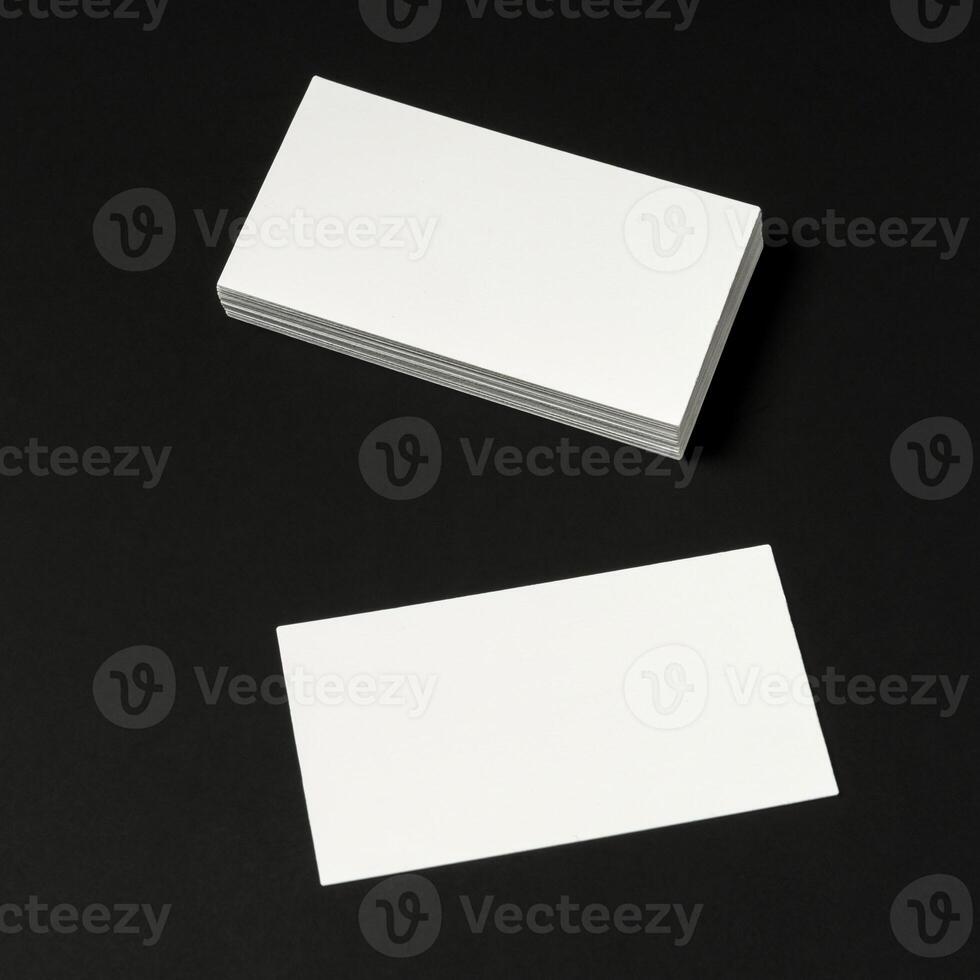 Mockup of business cards for branding photo