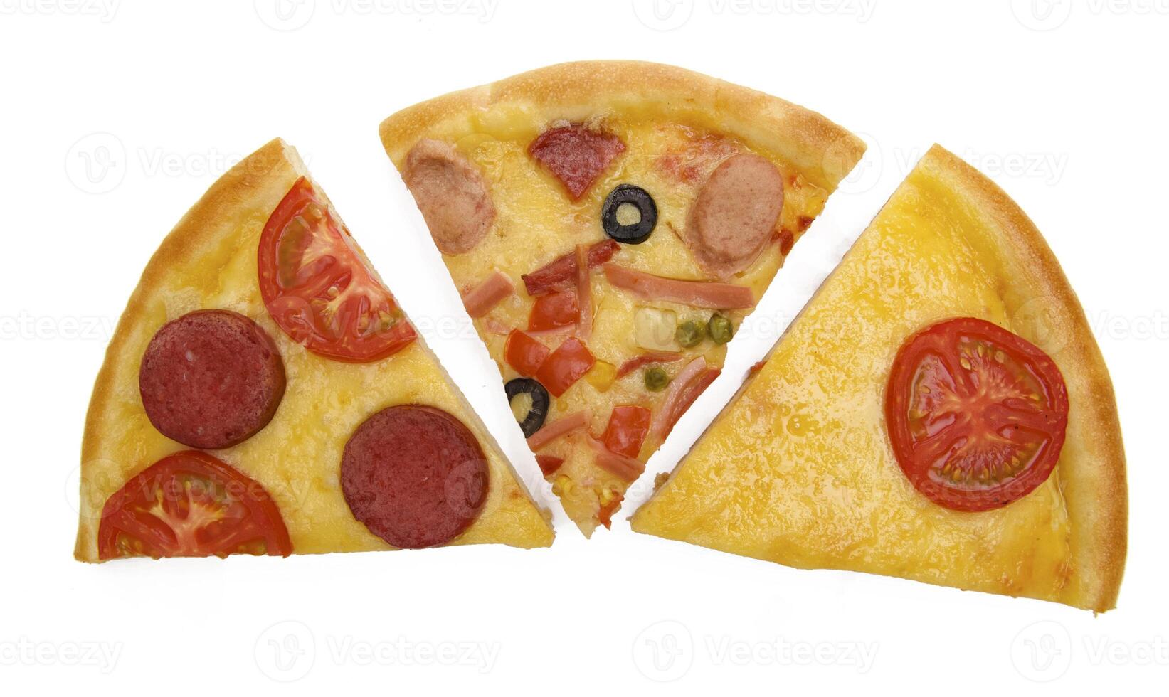 Fresh, appetizing pizza proschiutto photo