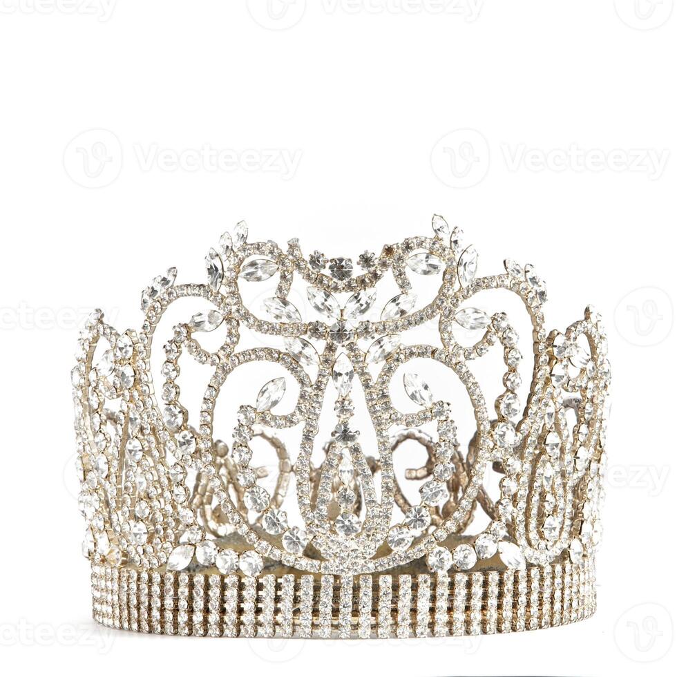 Crown or tiara isolated on a white background photo