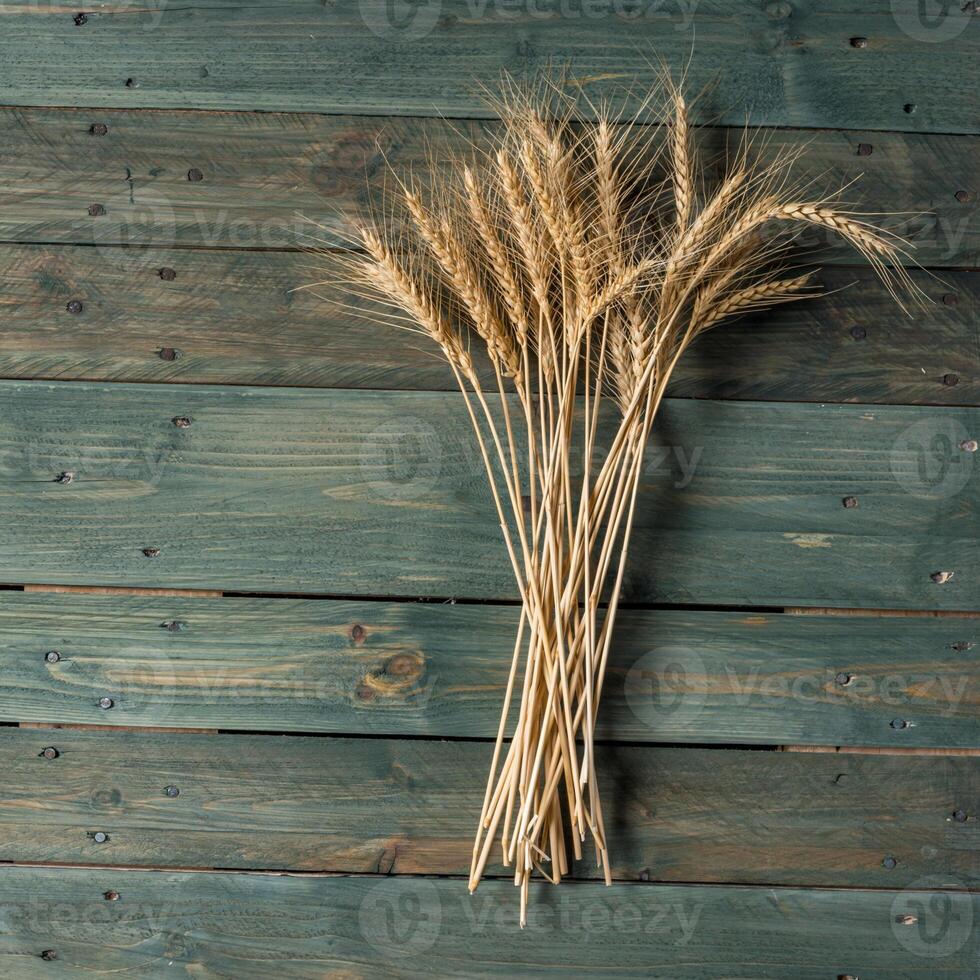 Mockup shot on wooden background photo