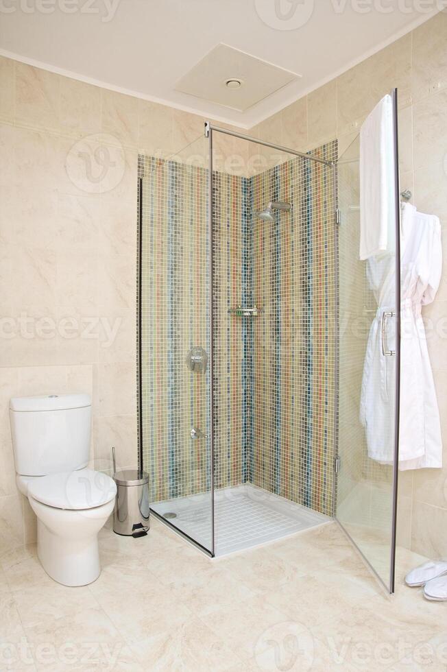 Modern interior of bathroom photo