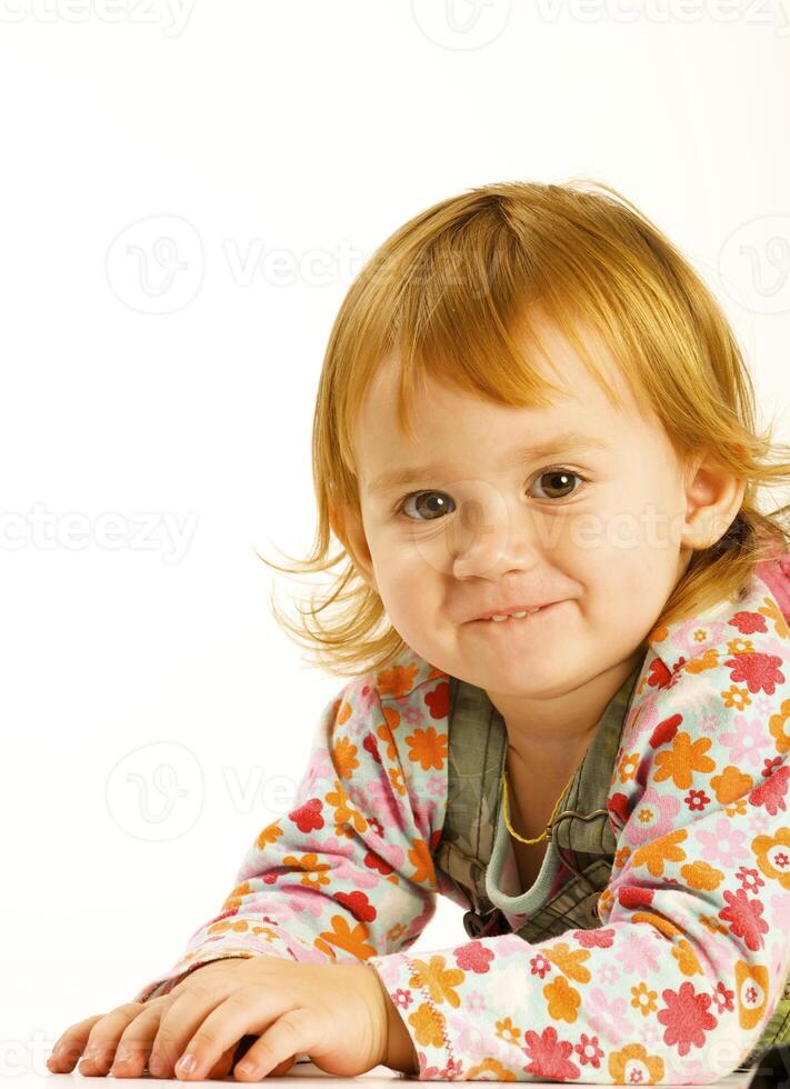 Small girl plays photo