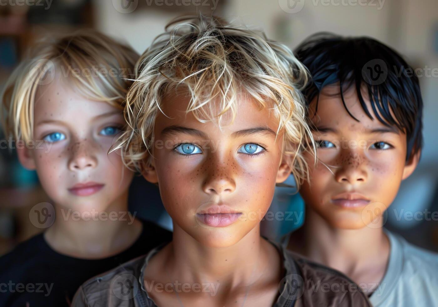 Diversity of children, promoting equity and tolerance as fundamental pillars of society. photo