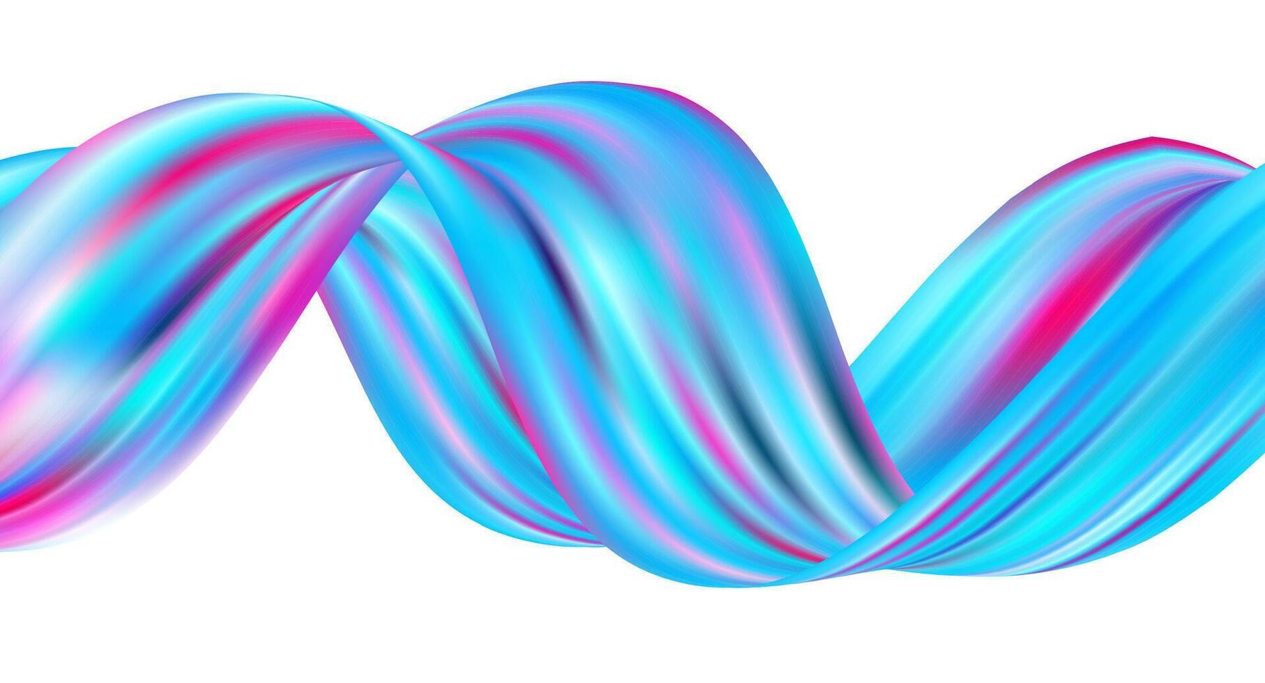 3d Wave Liquid shape color background. vector