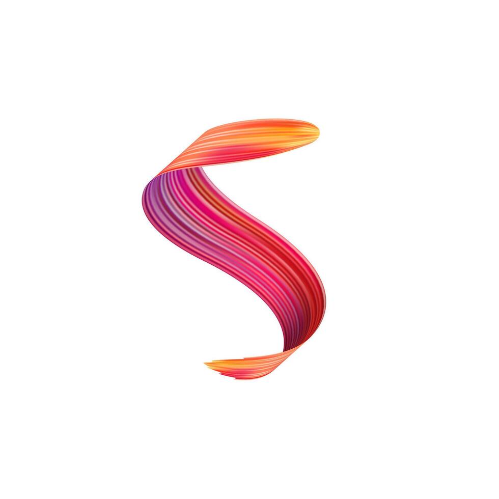 3d Brushstroke gradient texture brush vector