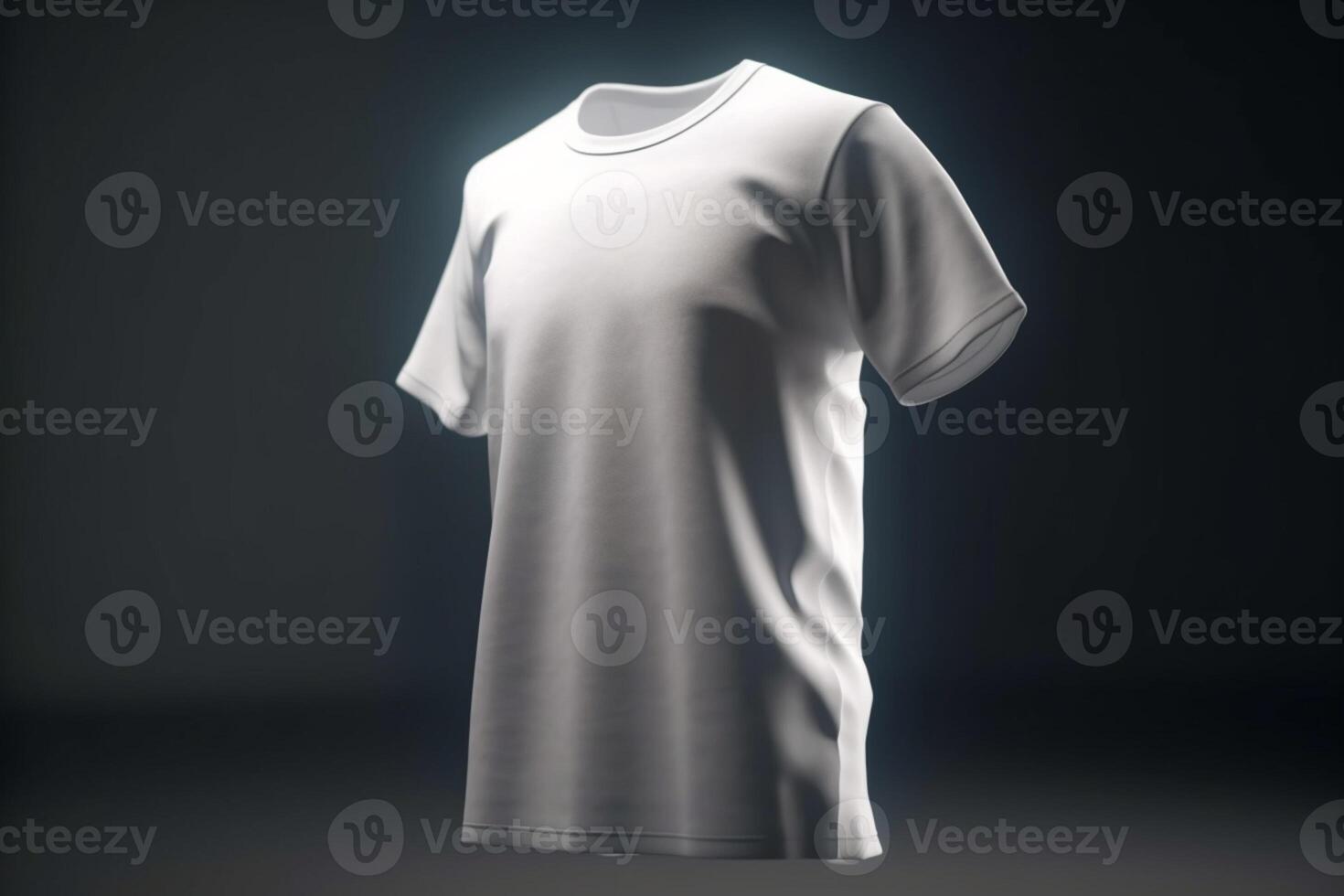 Effortlessly Cool, 3D Empty White T-Shirt Mockup with Casual Flair,3d render photo