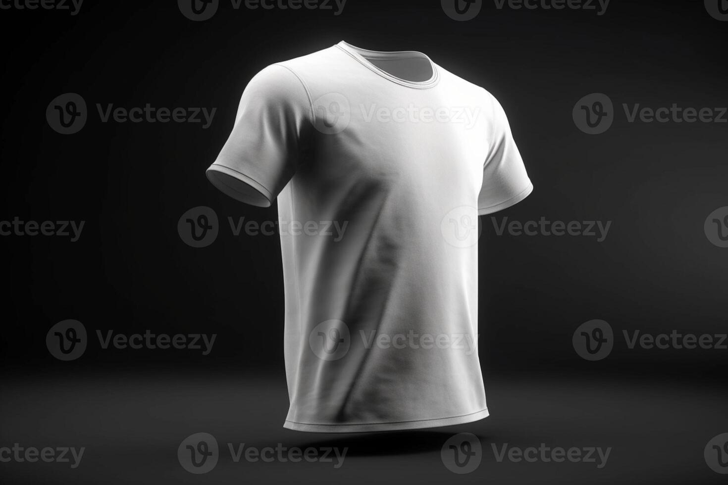 Clean and Crisp, 3D Empty White T-Shirt Mockup with Sharp Details,3d render photo