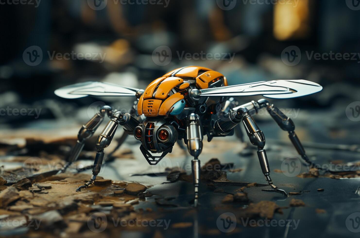 robot mosquito futuristic. photo
