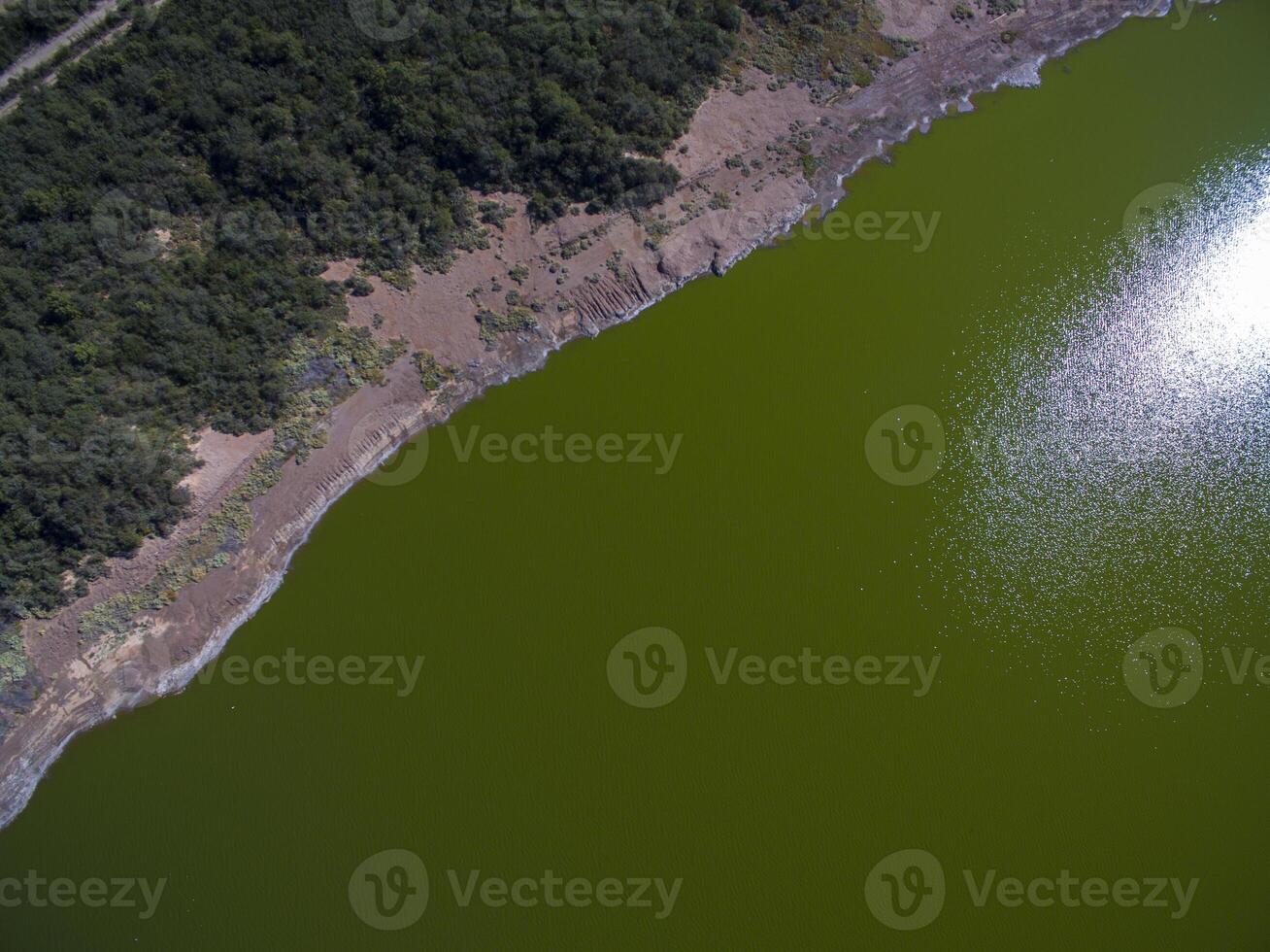 Pampas lagoon, aerial view photo