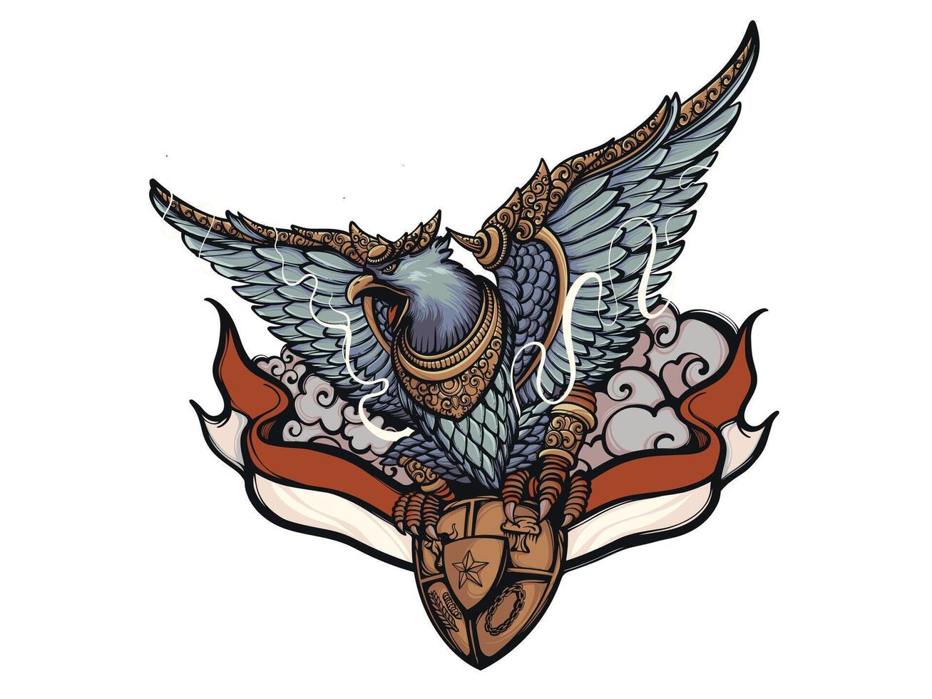 Illustration of garuda - indonesia independence day vector