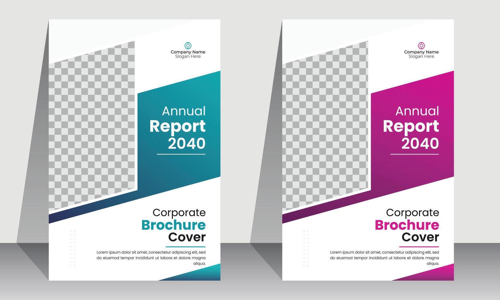 Annual report brochure cover flyer design template vector, Company profile cover presentation vector