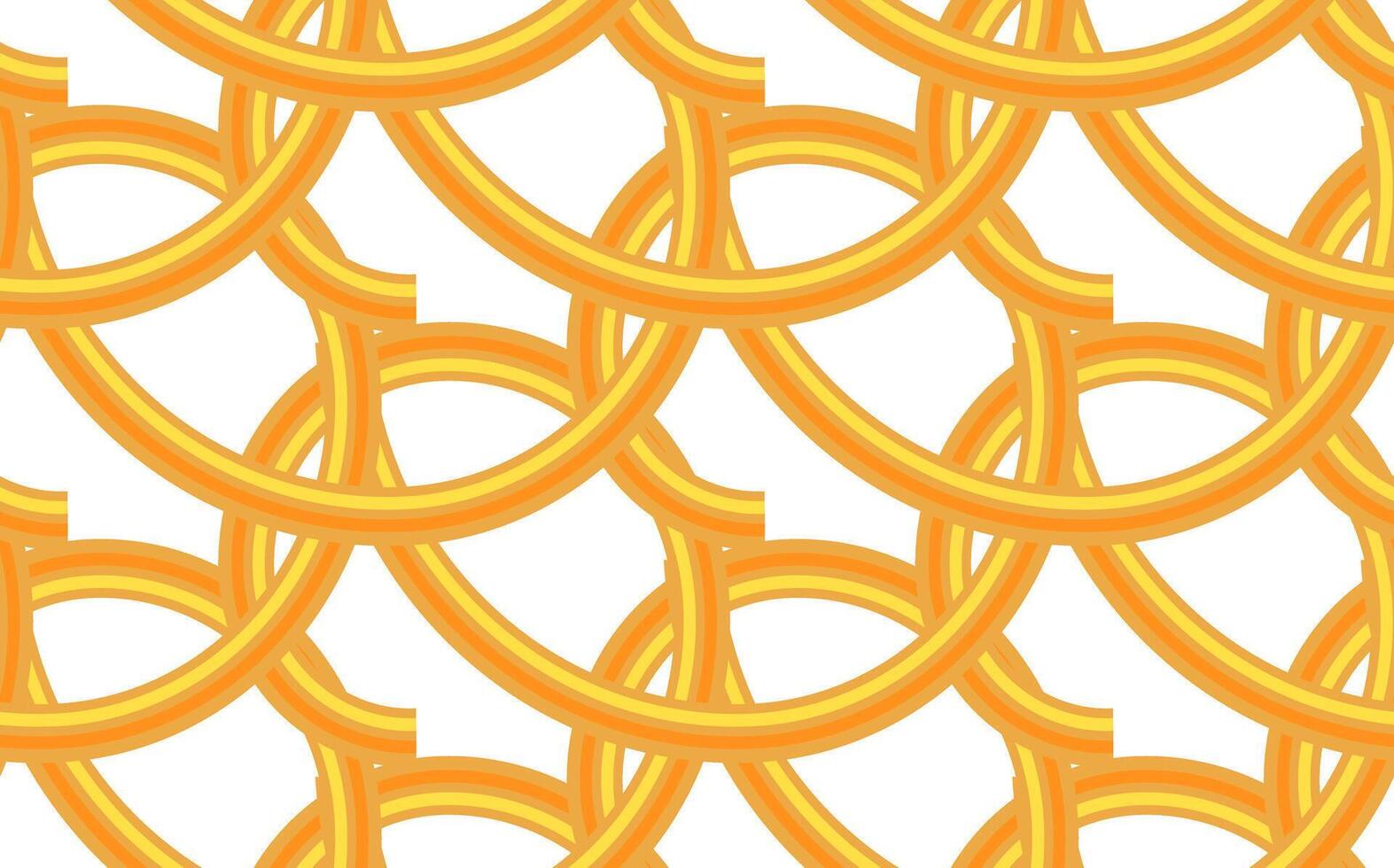 Hand drawn asian japanese ramen noodle seamless pattern.Background with yellow and orange stripes.Pasta abstract background concept.Macaroni yellow poster. vector