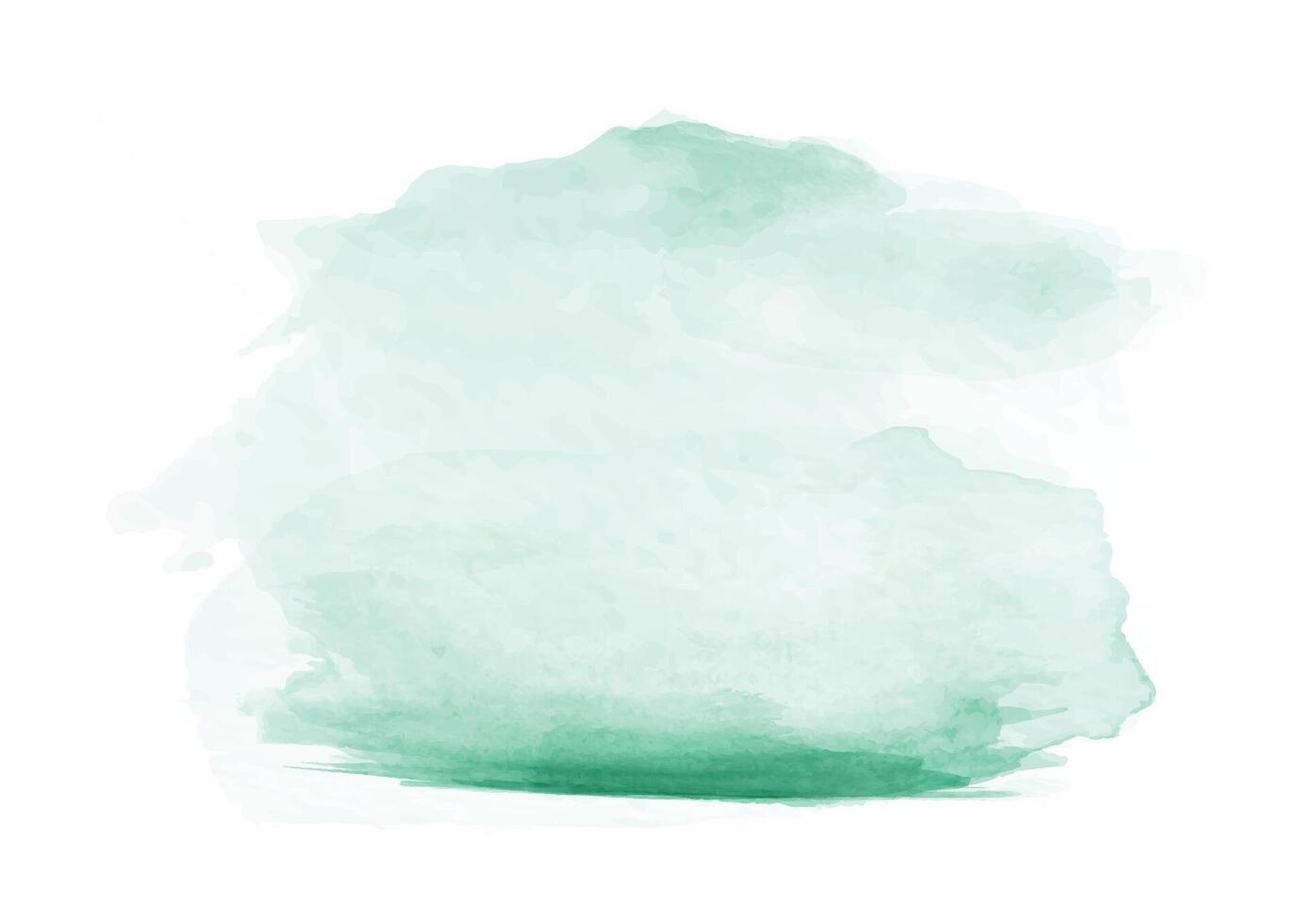 Abstract watercolor green hand-drawn background vector