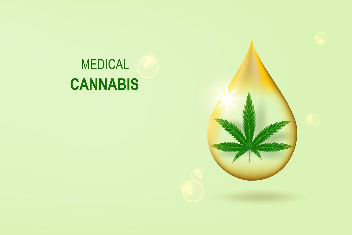 Realistic green cannabis leaf drug marijuana herb Background.Creative natural Marijuana Cannabis.Medical CBD Hemp Oil Organic green plant Wallpaper in web-page.Template decorated.vector illustration. vector