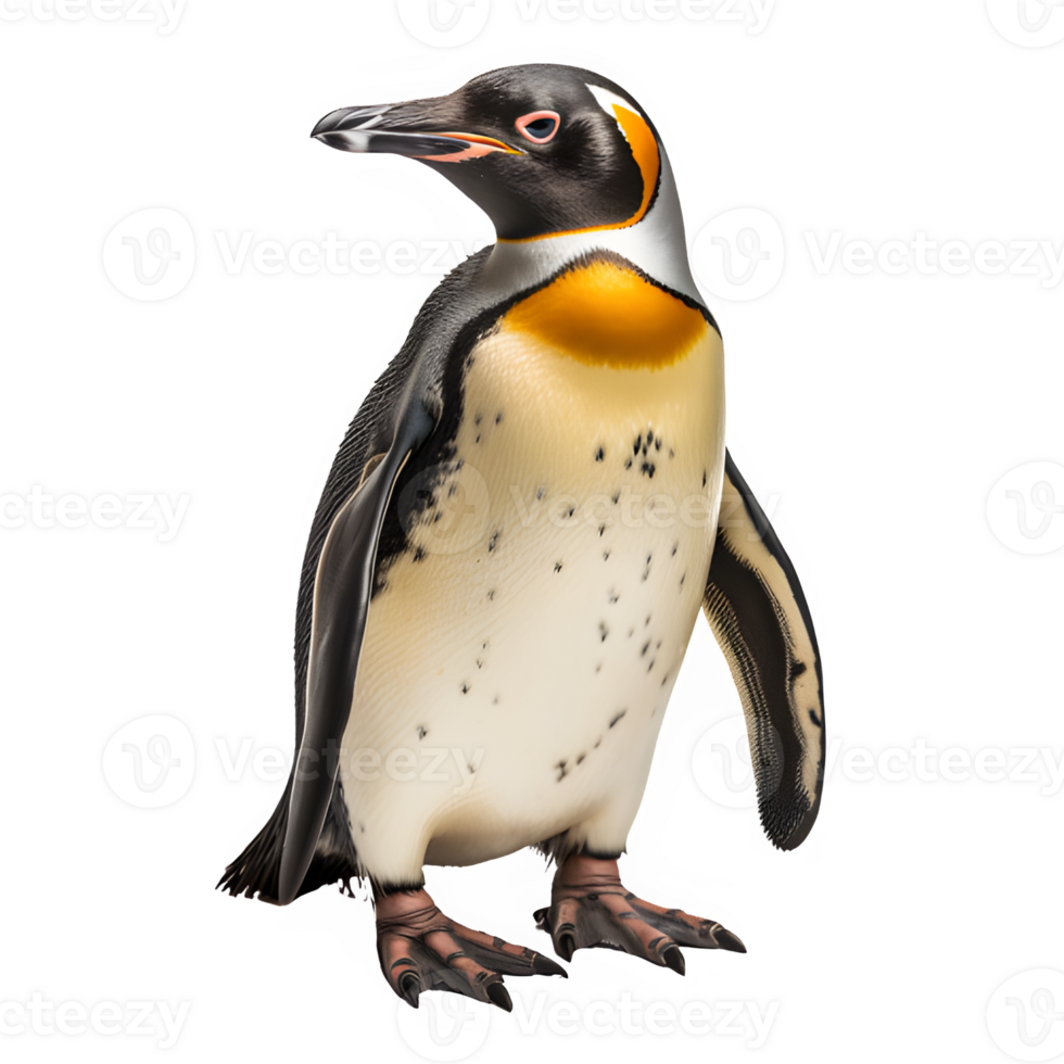 arctic penguin isolated on transparent background ,penguin standing cut out png ,generative ai