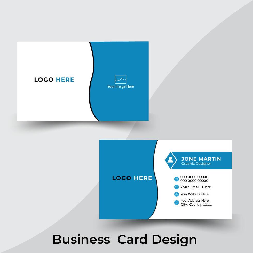 Business Card Template Layout,Double sided modern . Modern Creative and Clean Business Card Template. Modern simple clean business card template design. Two-sided business card. Vector illustration.