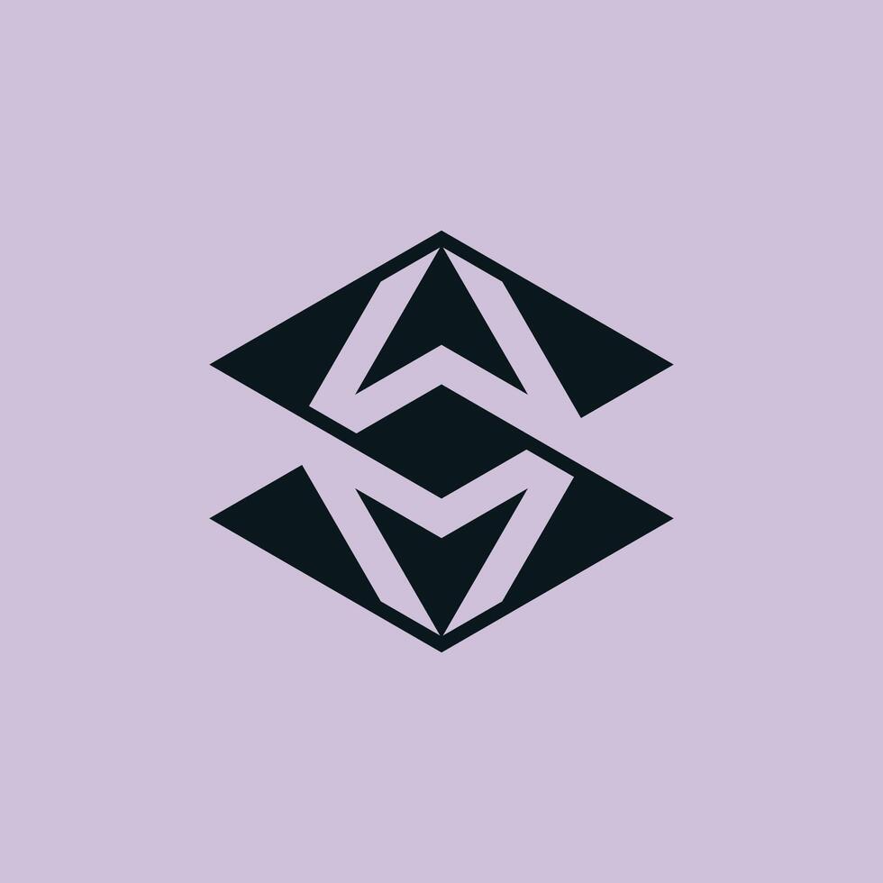 simple and modern letter S,M and W monogram logo vector