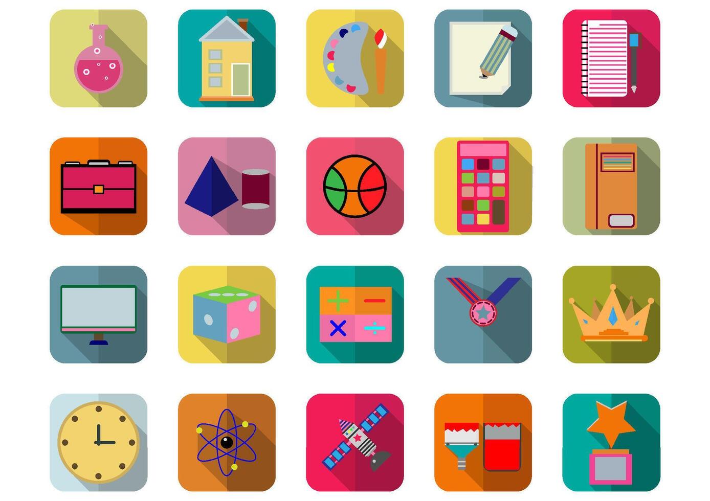 Education icons set.Modern study and Academy online,science icons, college, Vector learning and Back to school concept.