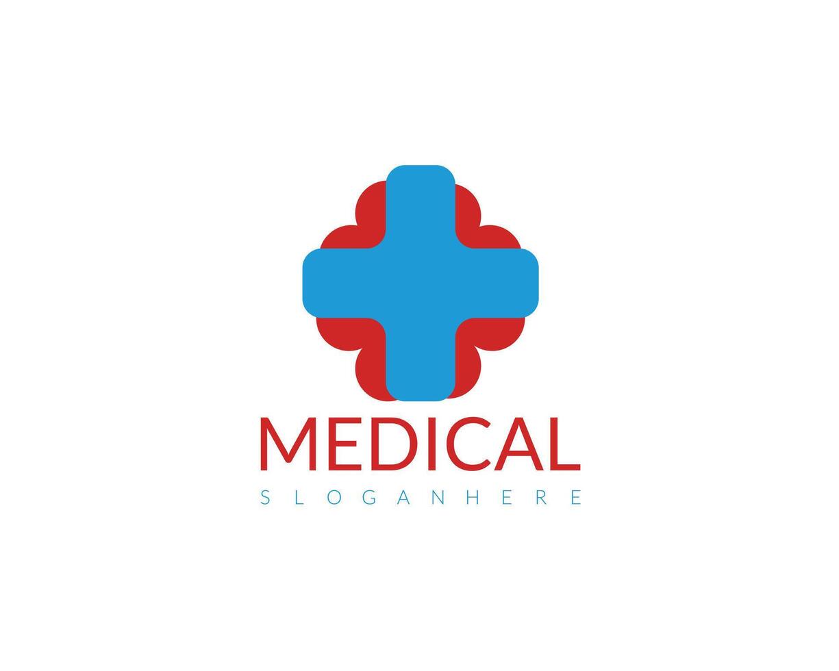 A pair of wings surrounding a medical cross, symbolizing care that uplifts and empowers. vector