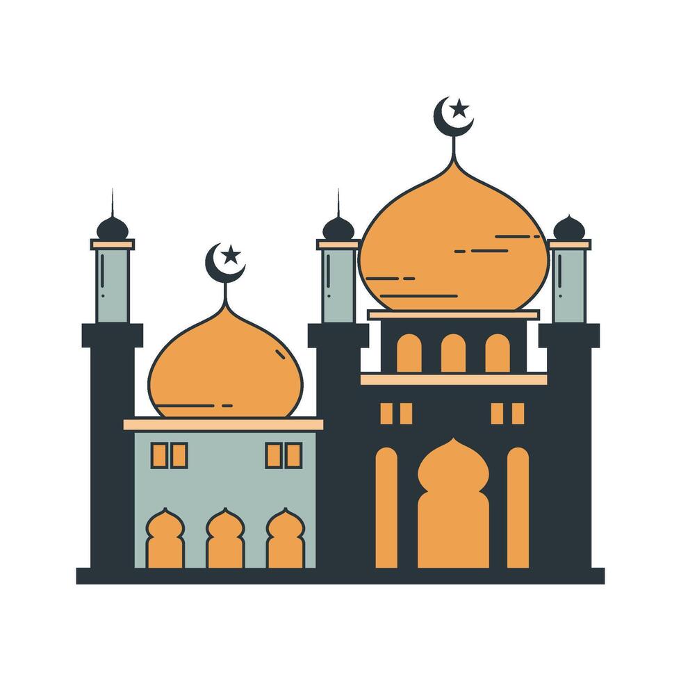 Mosque Illustration Ramadhan vector