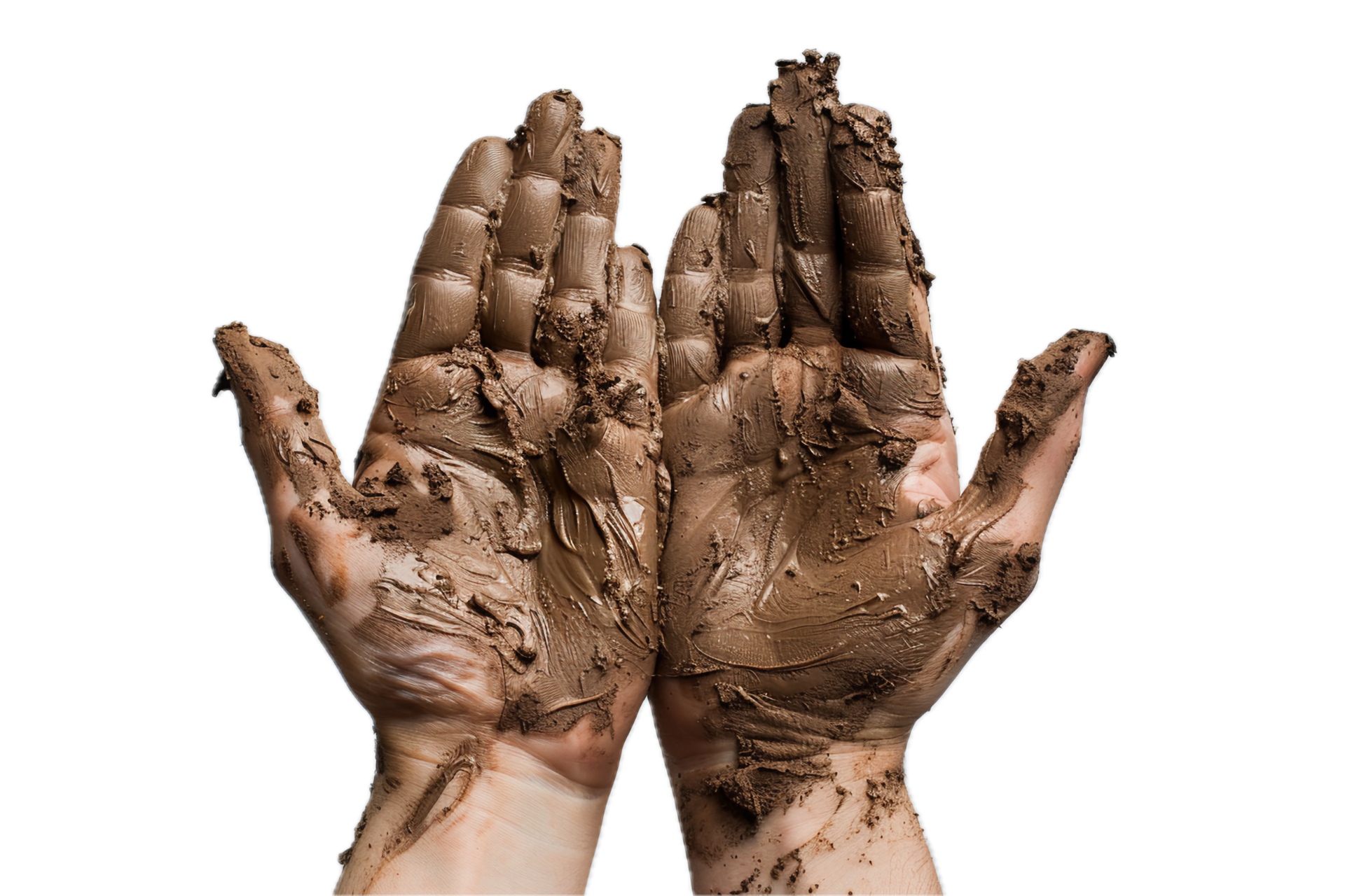AI generated Dirty Hands Covered in Soil png 45478275 PNG