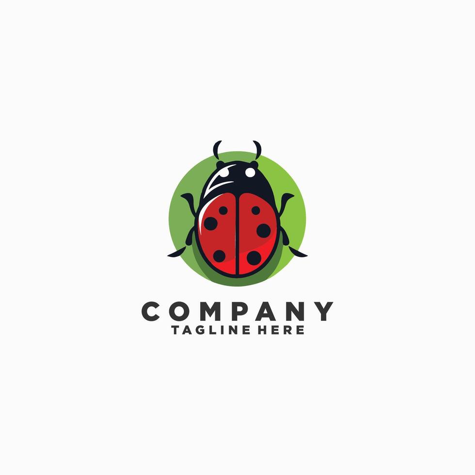 AI generated Ladybug icon. Vector image of red flying insect