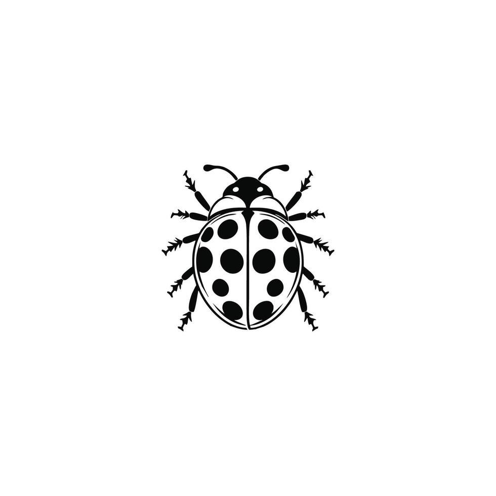 AI generated Ladybug icon. Vector image of red flying insect