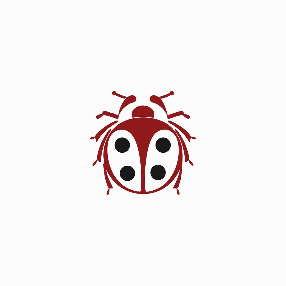 AI generated Ladybug icon. Vector image of red flying insect