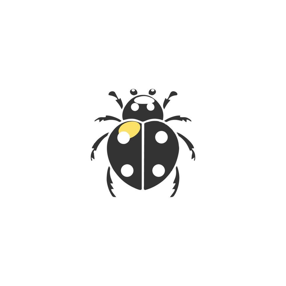 AI generated Ladybug icon. Vector image of red flying insect