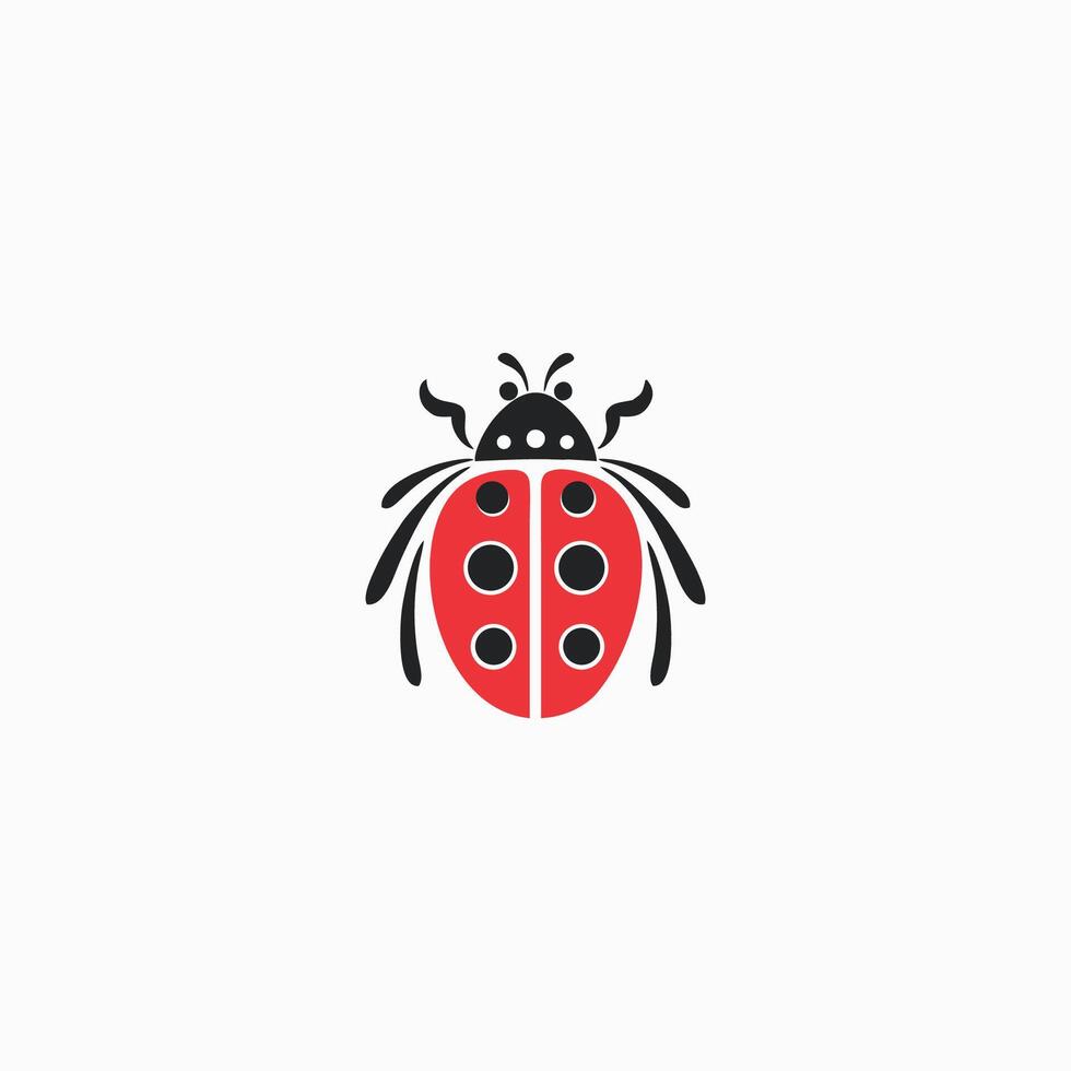 AI generated Ladybug icon. Vector image of red flying insect