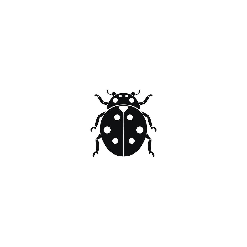 AI generated Ladybug icon. Vector image of red flying insect