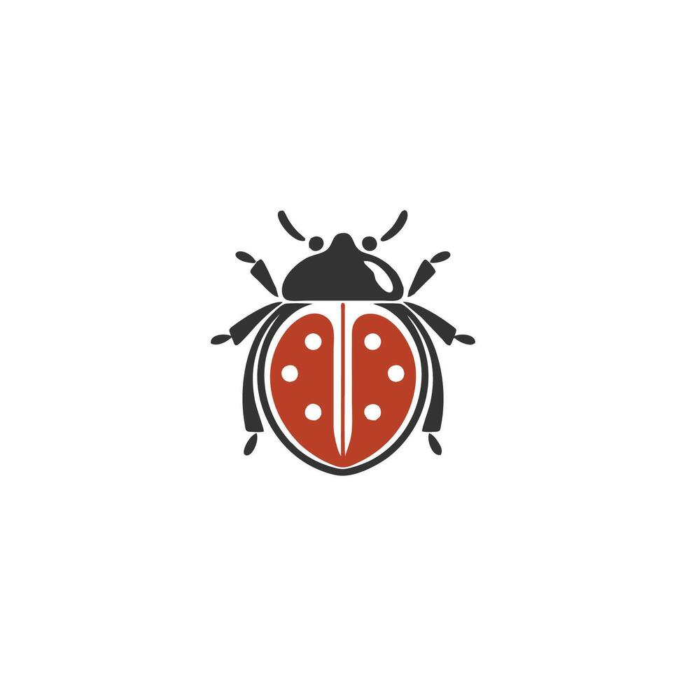 AI generated Ladybug icon. Vector image of red flying insect