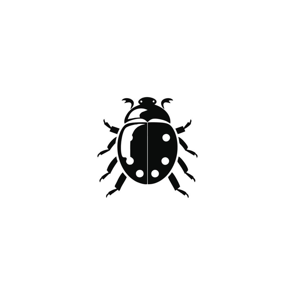 AI generated Ladybug icon. Vector image of red flying insect