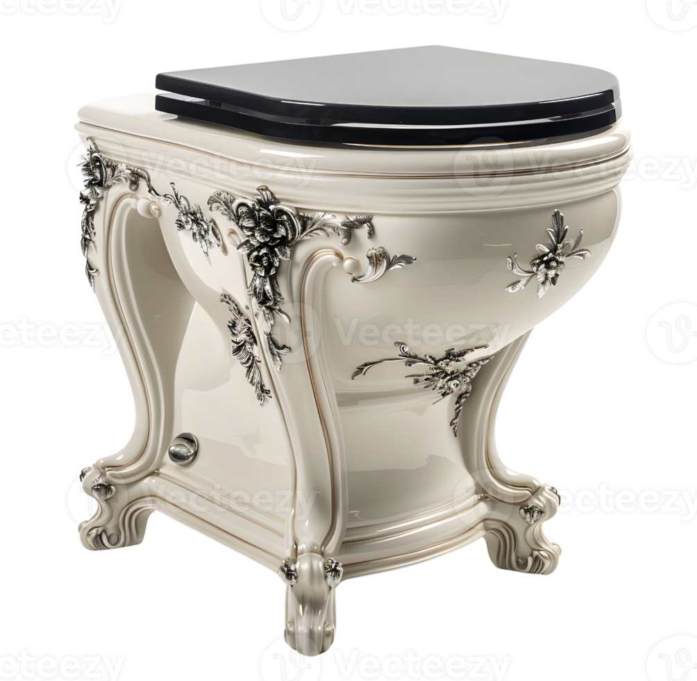 AI generated White lavatory png beautiful toiletry beautiful high commode transparent background