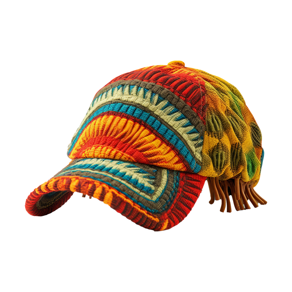 AI generated Rastamanas hat isolate on transparent background png