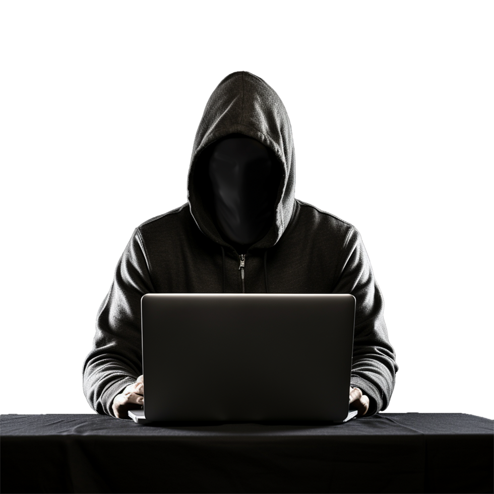 Ai Generated Hacker In Hoodie Using Laptop Png Isolated On Transparent Ai Generated Hacker In Hoodie Using Laptop Png Isolated On Transparent