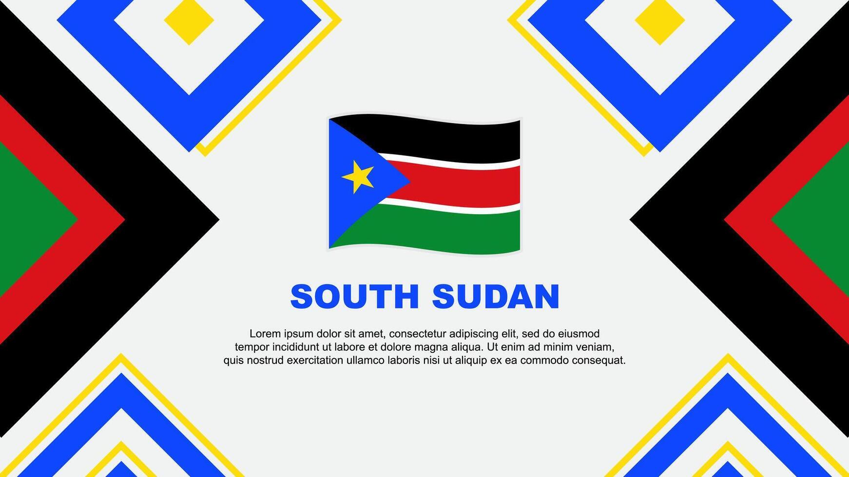 South Sudan Flag Abstract Background Design Template. South Sudan Independence Day Banner Wallpaper Vector Illustration. South Sudan Independence Day