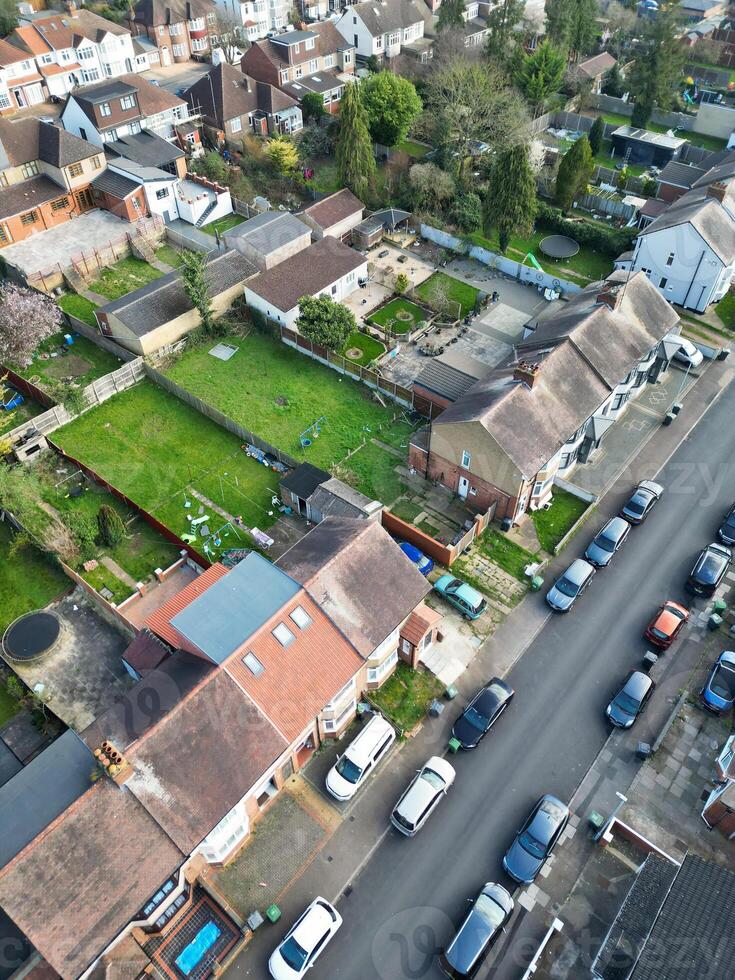 Aerial View of British Town and Residential District of Luton. photo