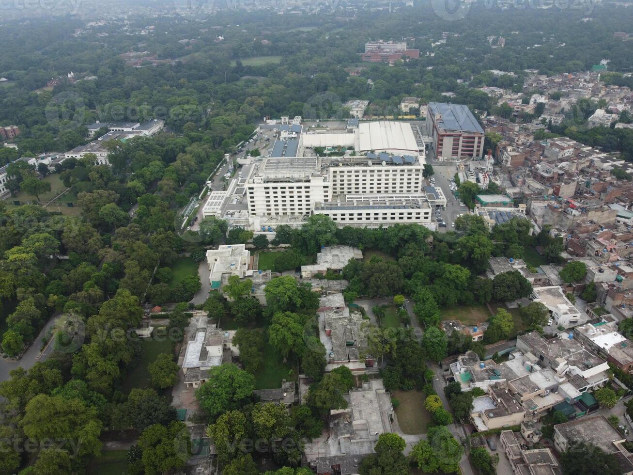 Aerial view of high ways in City Lahore of Pakistan on 2023-07-17. photo