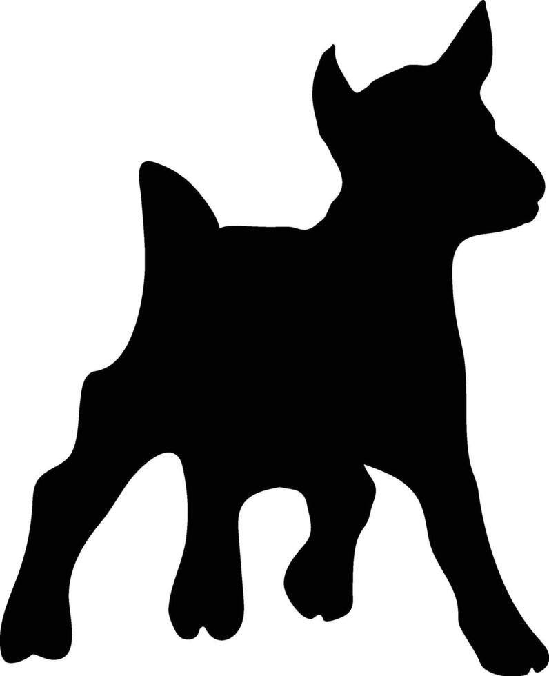 Baby Goats Playing in Farmyard vector or silhouette file