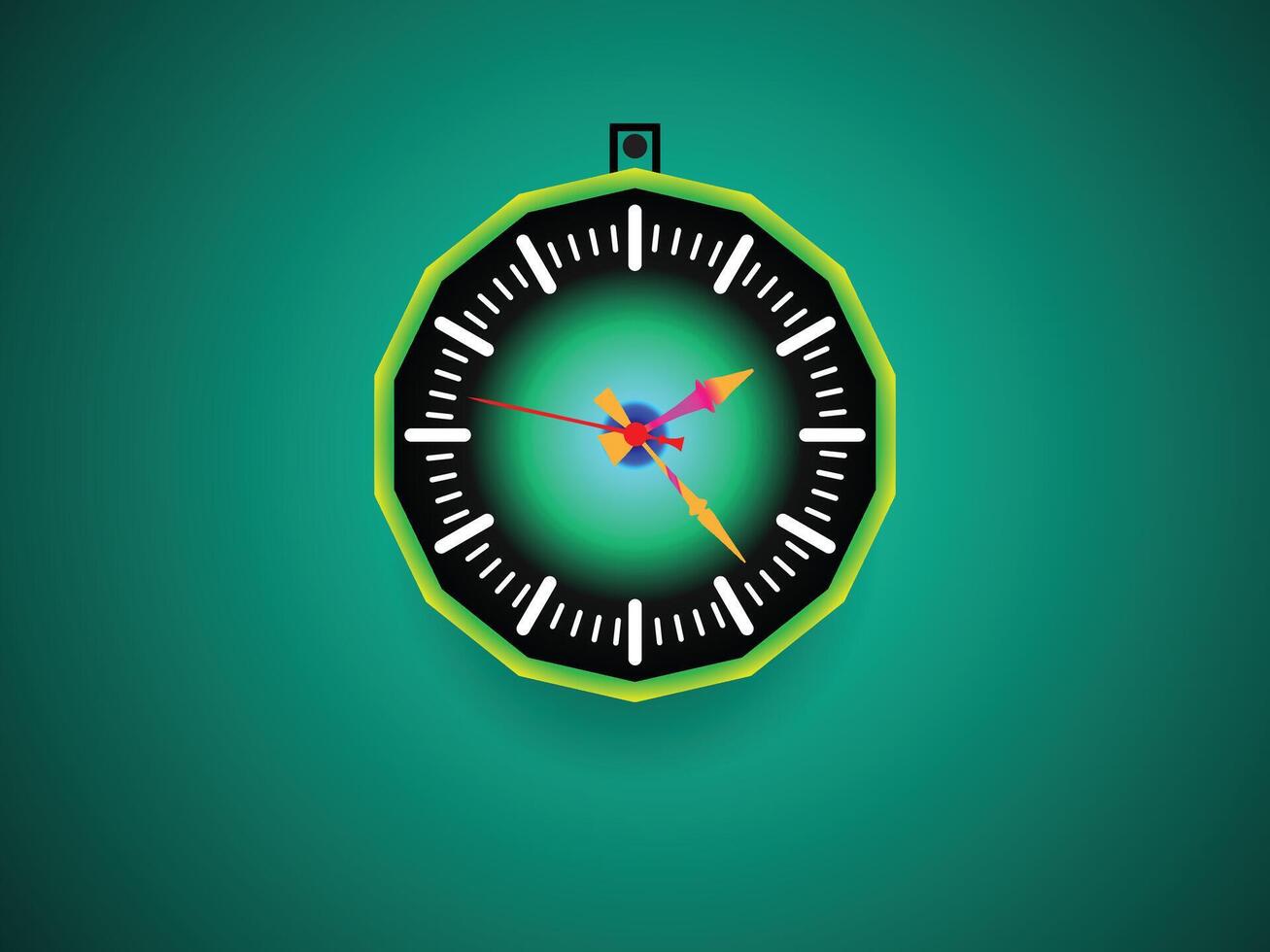vector clock illustration with aesthetic background